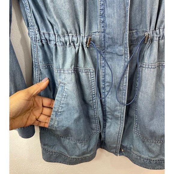Michael Michael Kors Anorak Women’s Denim Utility Jacket 100% Cotton Size: XS - Picture 9 of 16